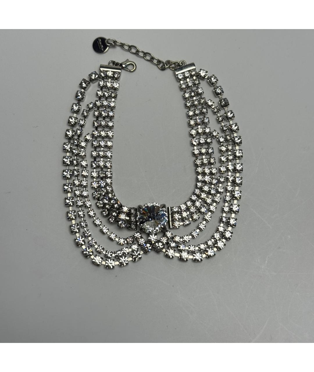 MIU MIU Серебряное металлическое колье, фото 9