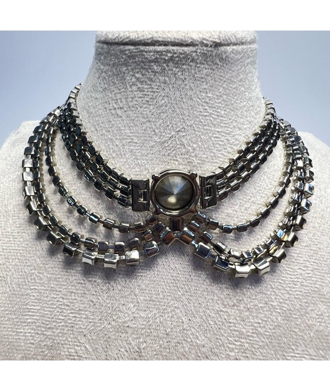 MIU MIU Серебряное металлическое колье, фото 6