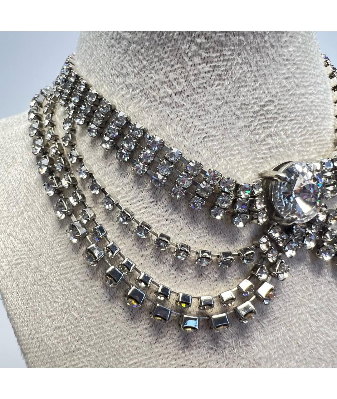 MIU MIU Серебряное металлическое колье, фото 3