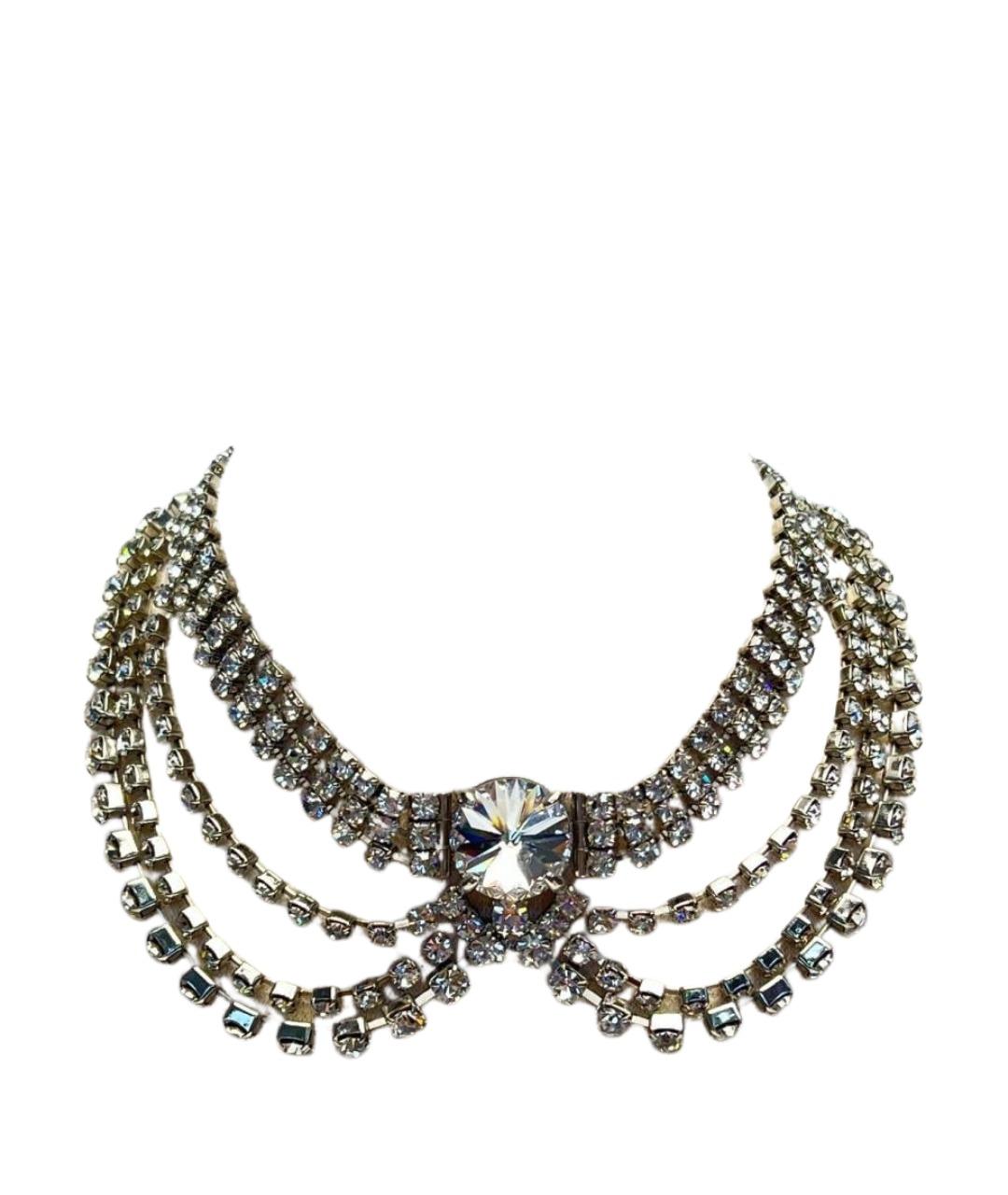 MIU MIU Серебряное металлическое колье, фото 1