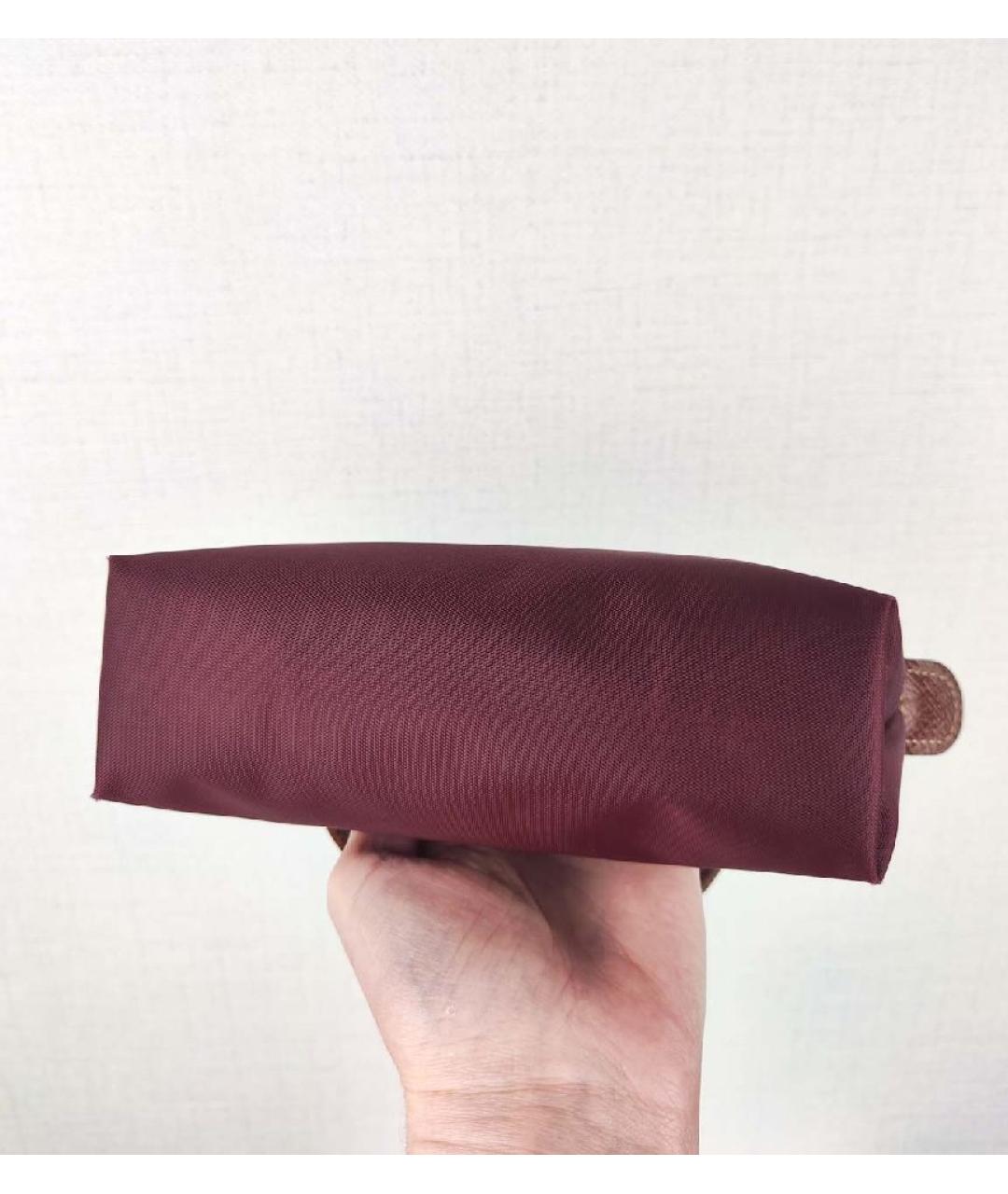 LONGCHAMP Бордовая синтетическая сумка с короткими ручками, фото 6