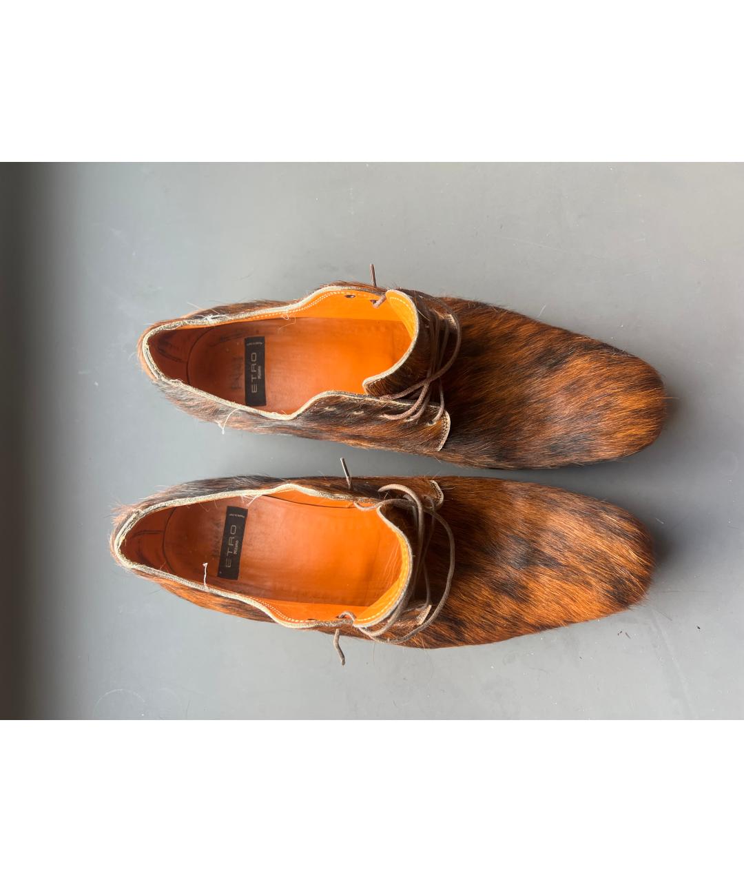 ETRO Коричневые низкие ботинки, фото 4