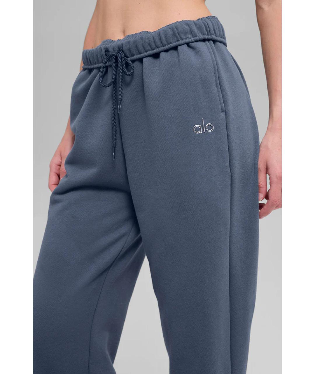 ALO YOGA Серые хлопковые спортивные брюки и шорты, фото 3