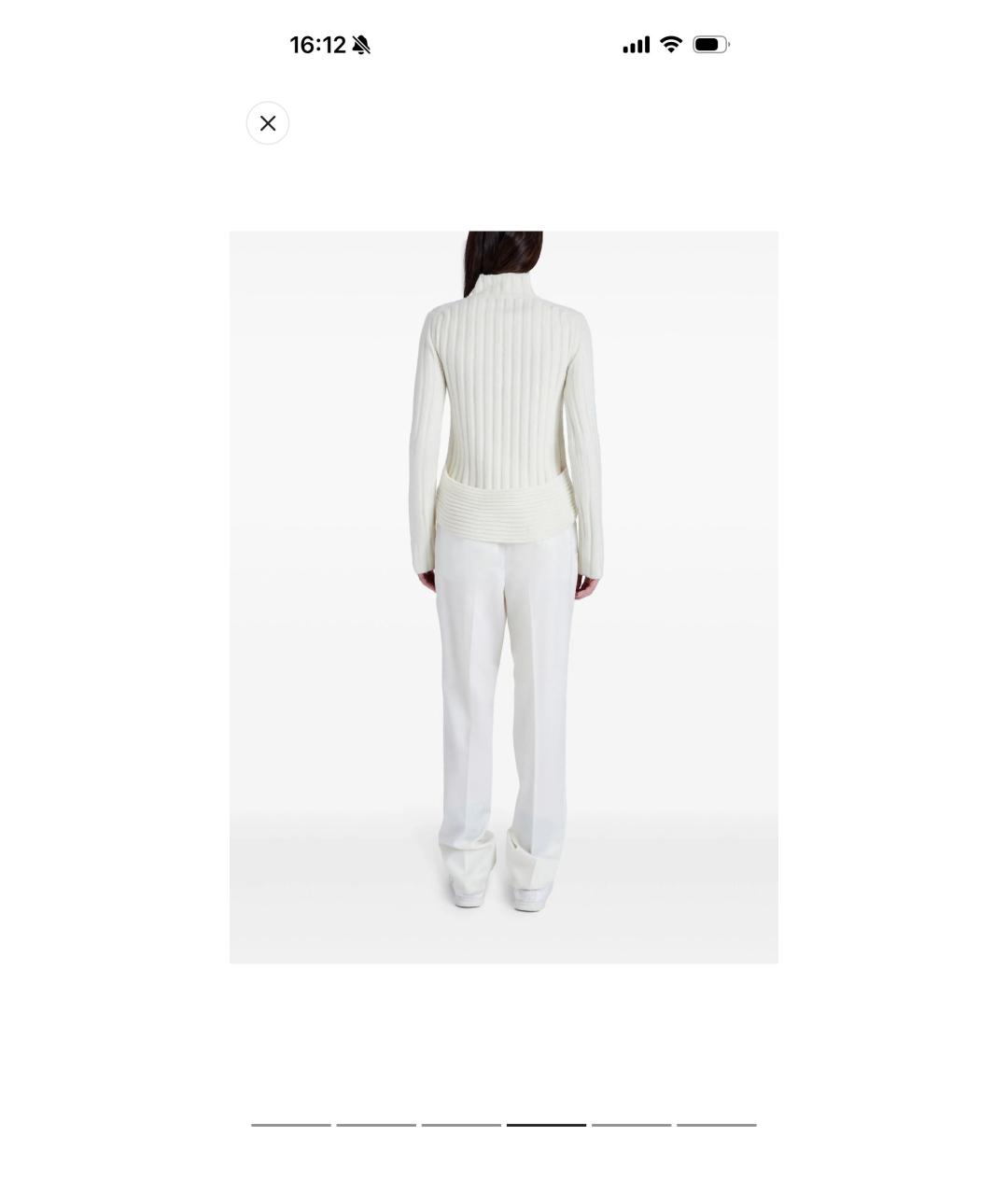 PROENZA SCHOULER Белый шерстяной джемпер / свитер, фото 4