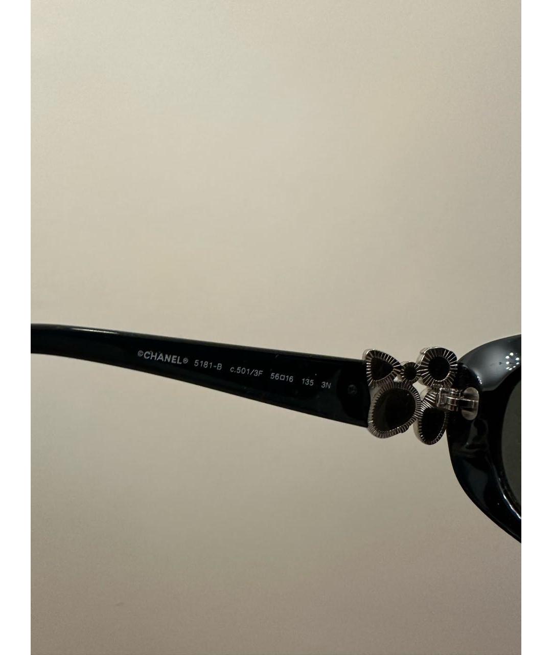 CHANEL Черные пластиковые солнцезащитные очки, фото 5