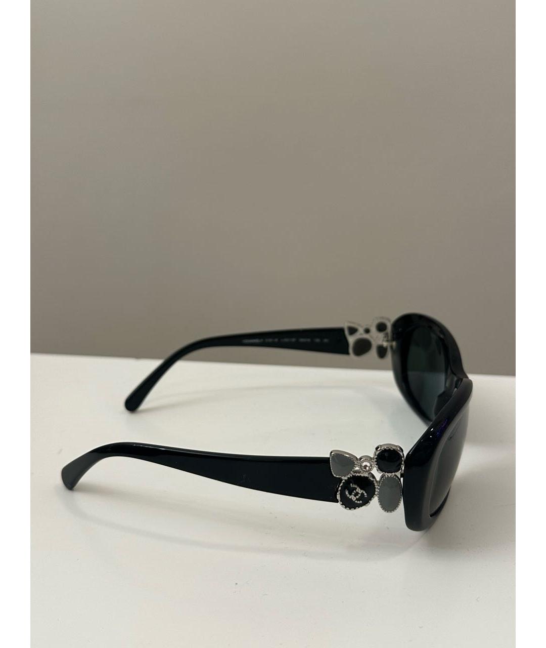 CHANEL Черные пластиковые солнцезащитные очки, фото 2