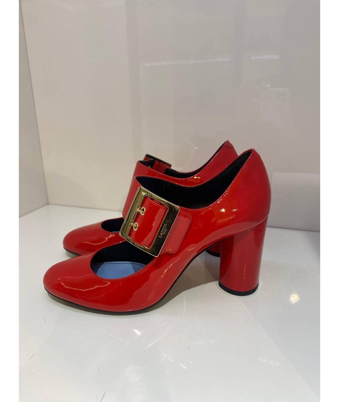 LANVIN Красные туфли из лакированной кожи, фото 4
