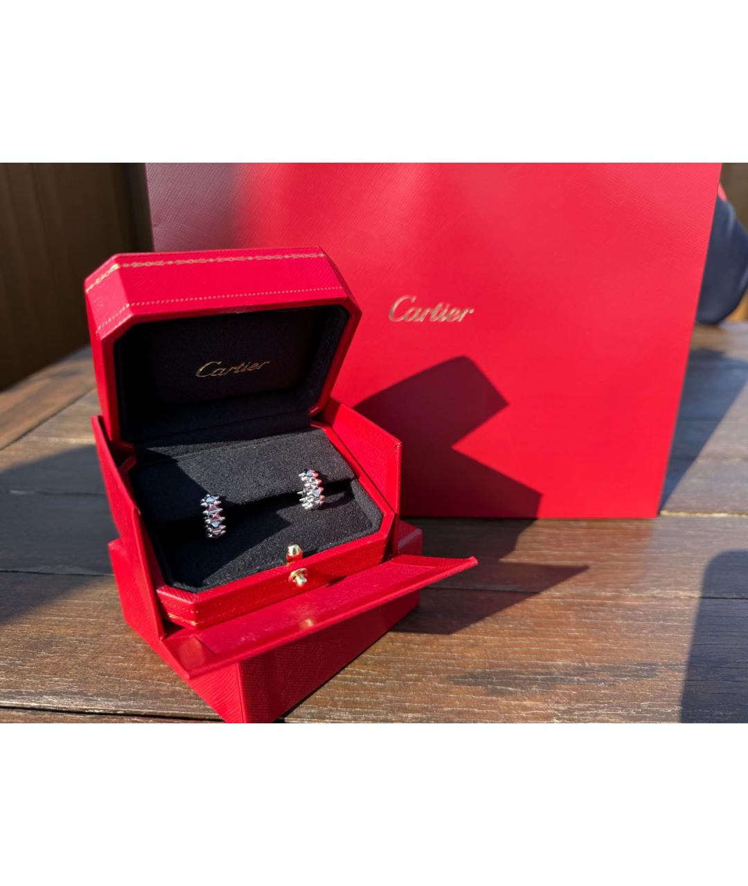 CARTIER Серебряные серьги из белого золота, фото 2