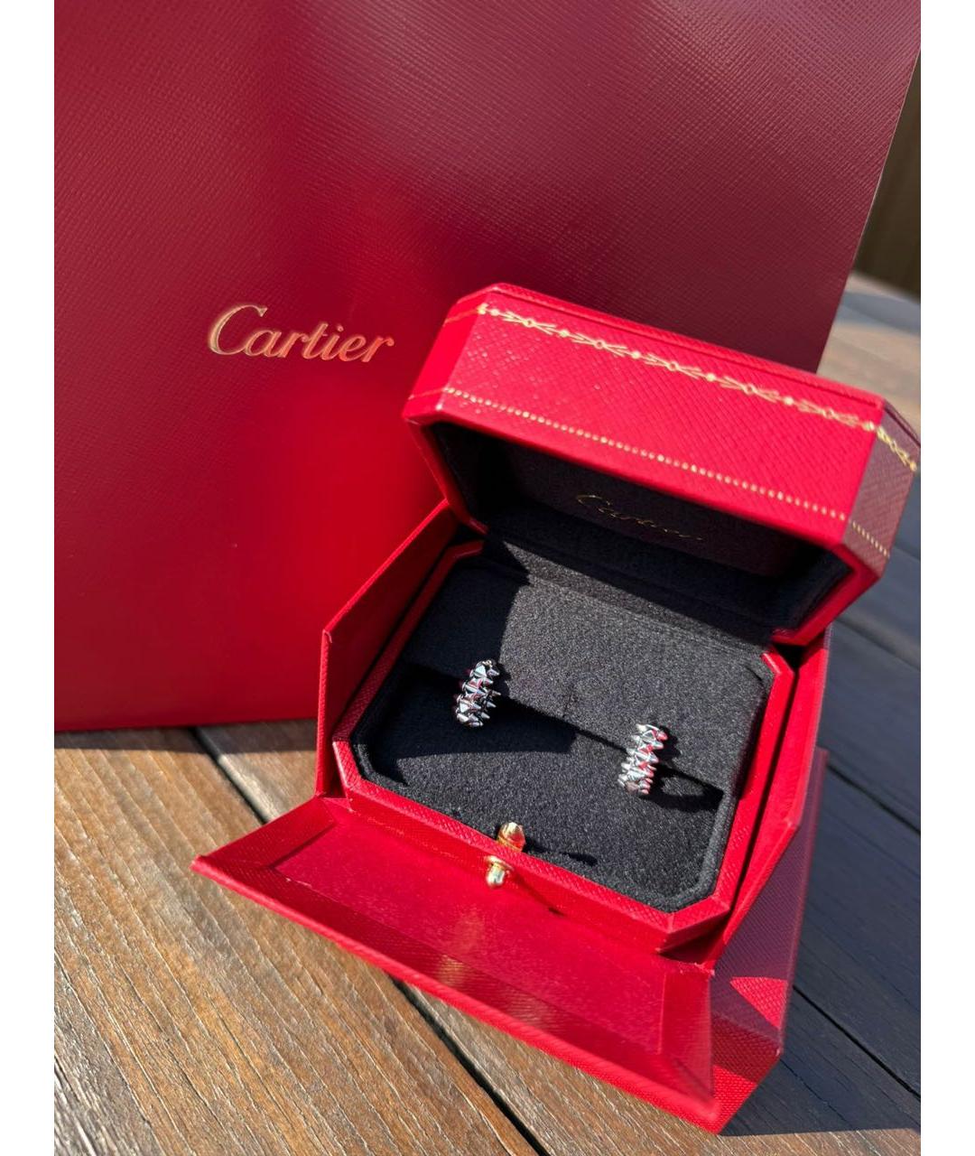 CARTIER Серебряные серьги из белого золота, фото 3