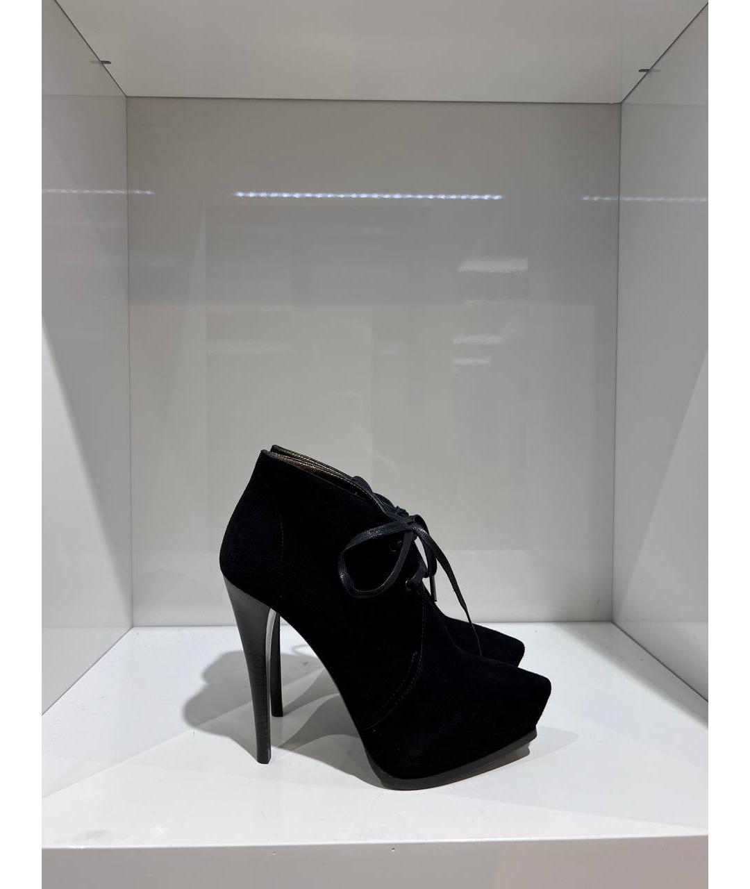 LANVIN Черные кожаные ботинки, фото 4