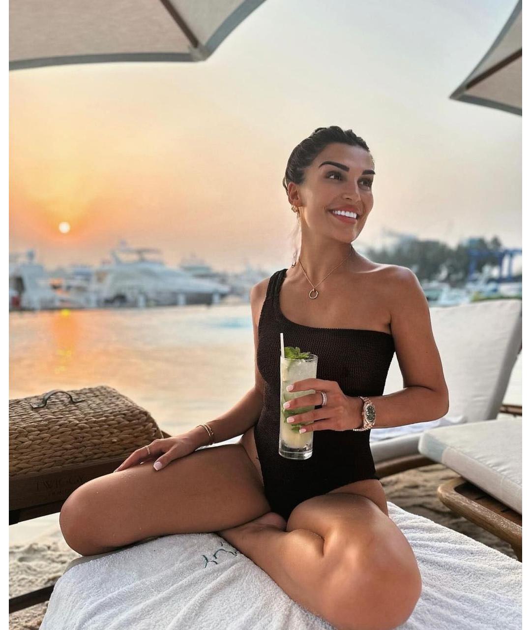 HUNZA G Черный полиамидовый купальник, фото 6