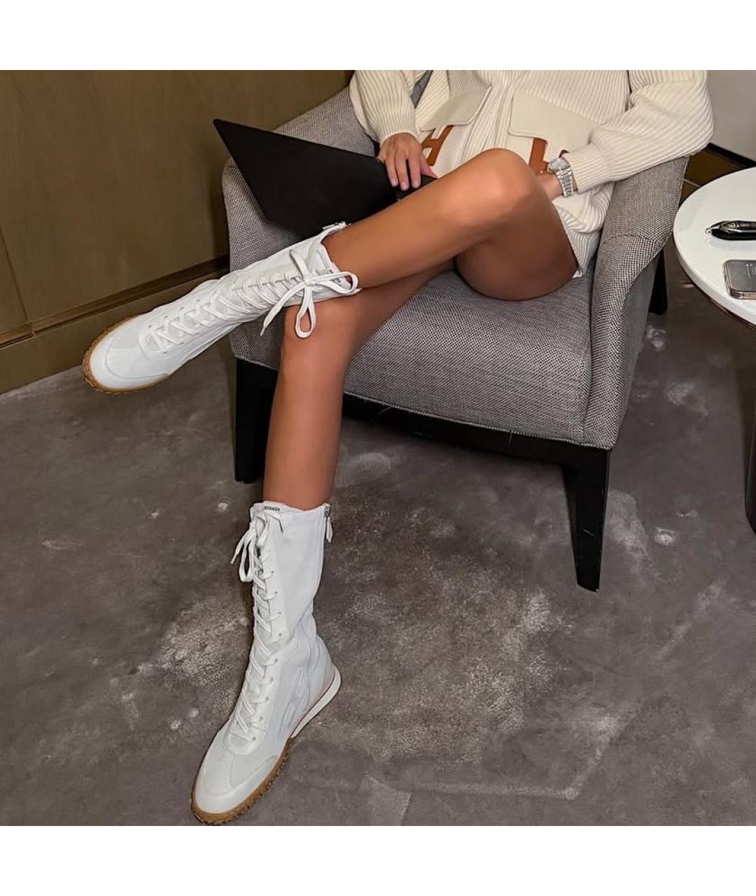 HERMES Белые текстильные кроссовки, фото 4