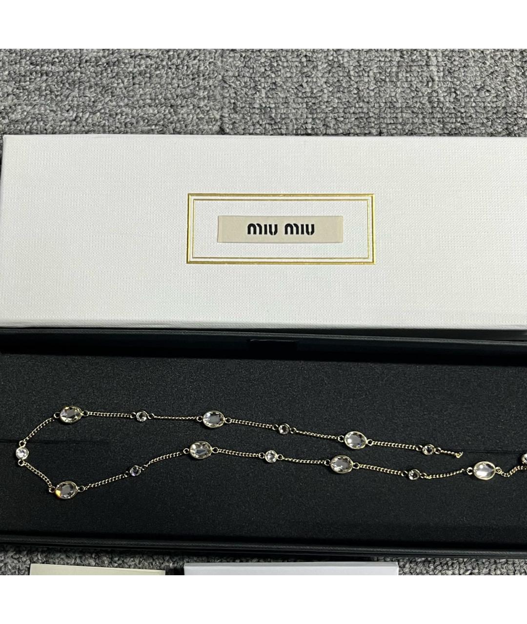 MIU MIU Золотое металлическое колье, фото 3