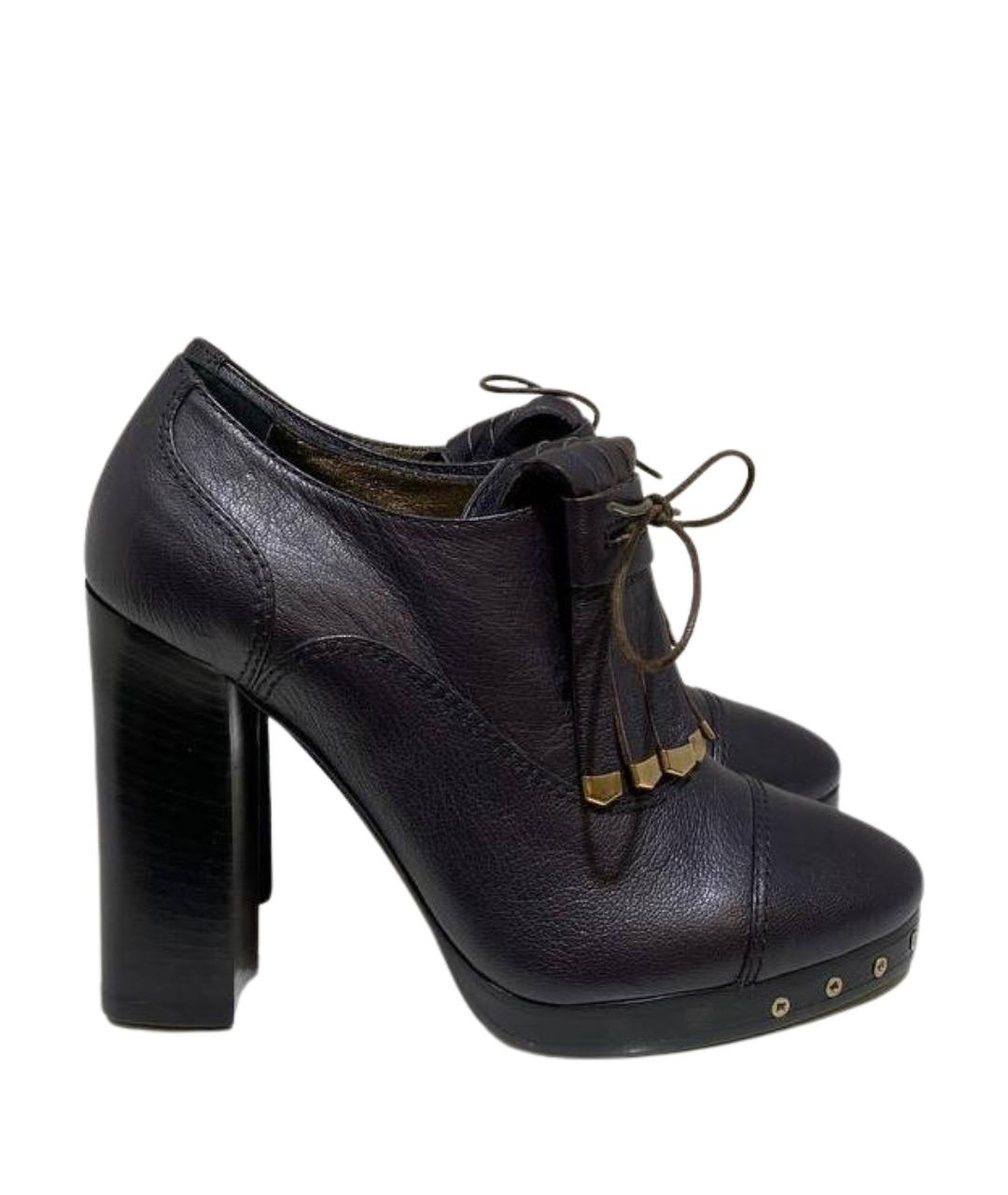 LANVIN Черные кожаные ботильоны, фото 1