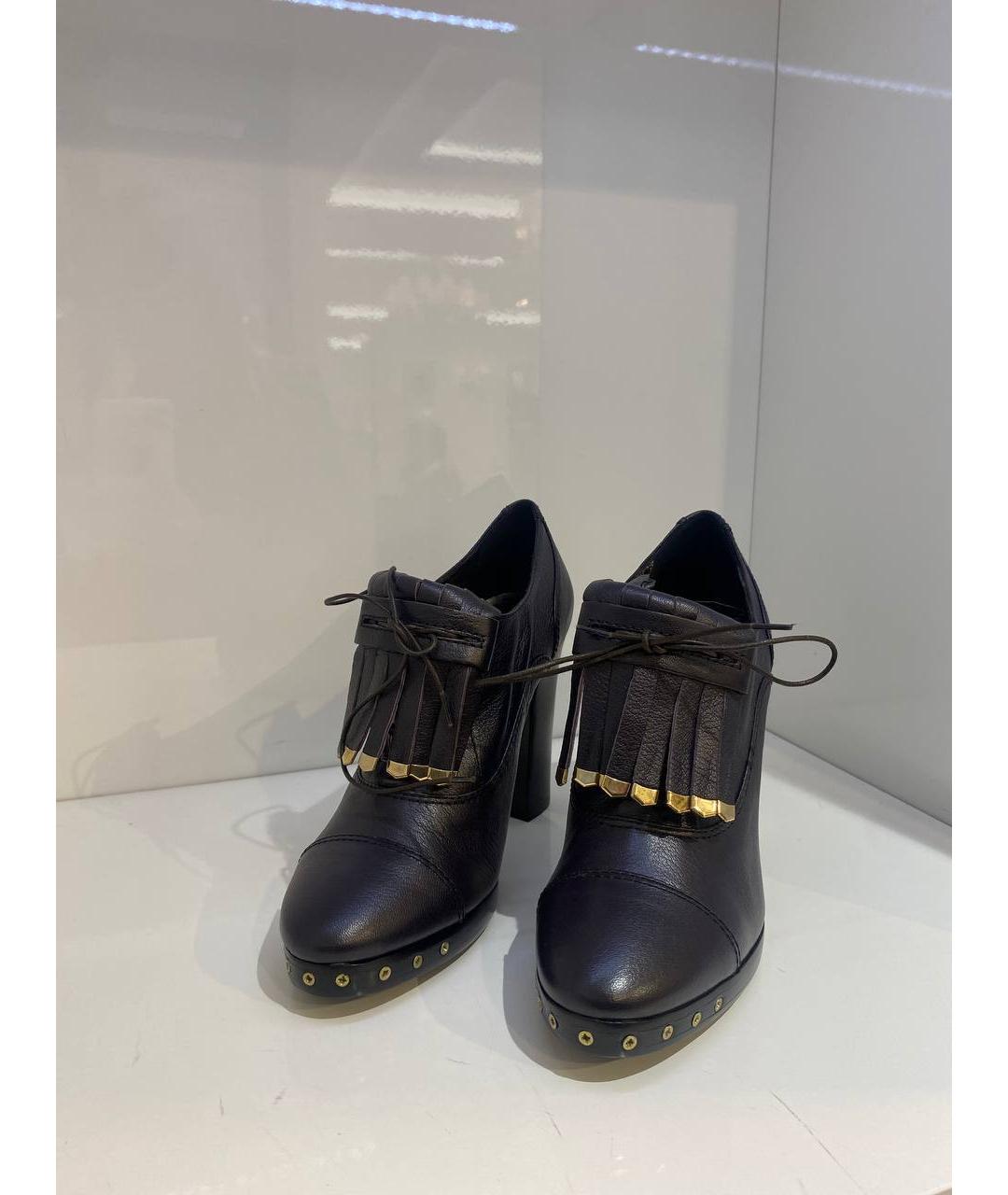 LANVIN Черные кожаные ботильоны, фото 2