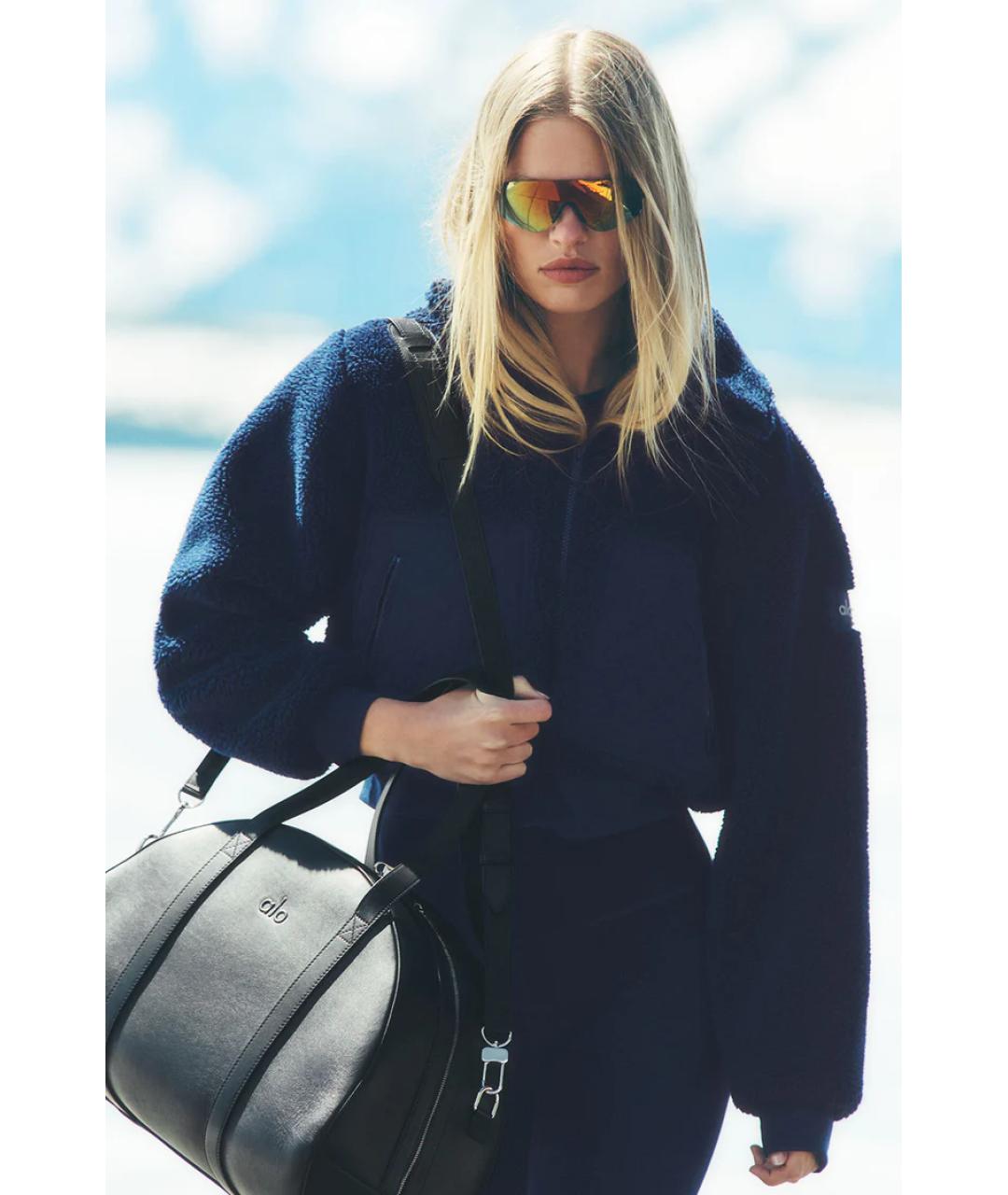 ALO YOGA Темно-синяя полиэстеровая куртка, фото 2