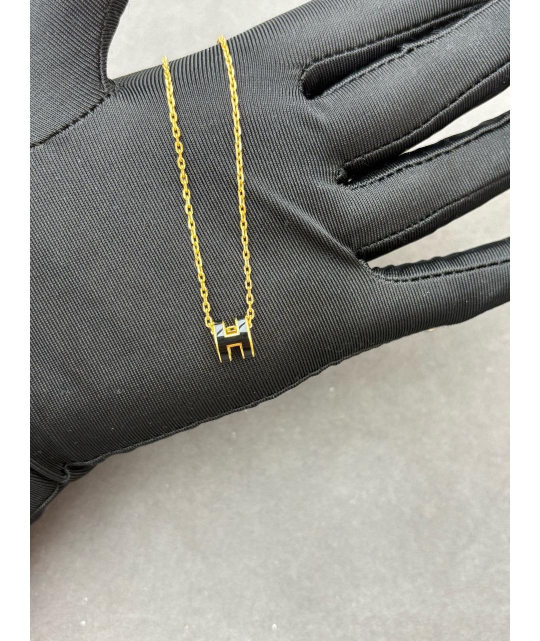 HERMES Золотая металлическая подвеска, фото 2