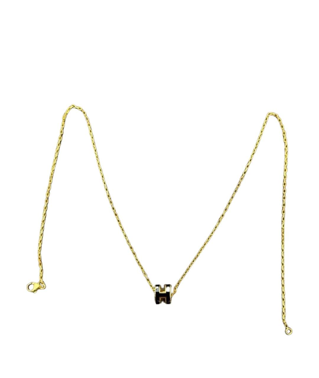 HERMES Золотая металлическая подвеска, фото 1