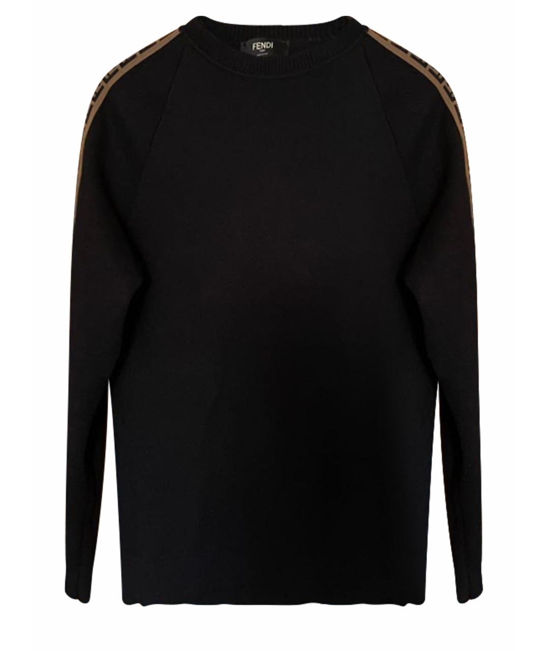 FENDI Черный шерстяной джемпер / свитер, фото 1