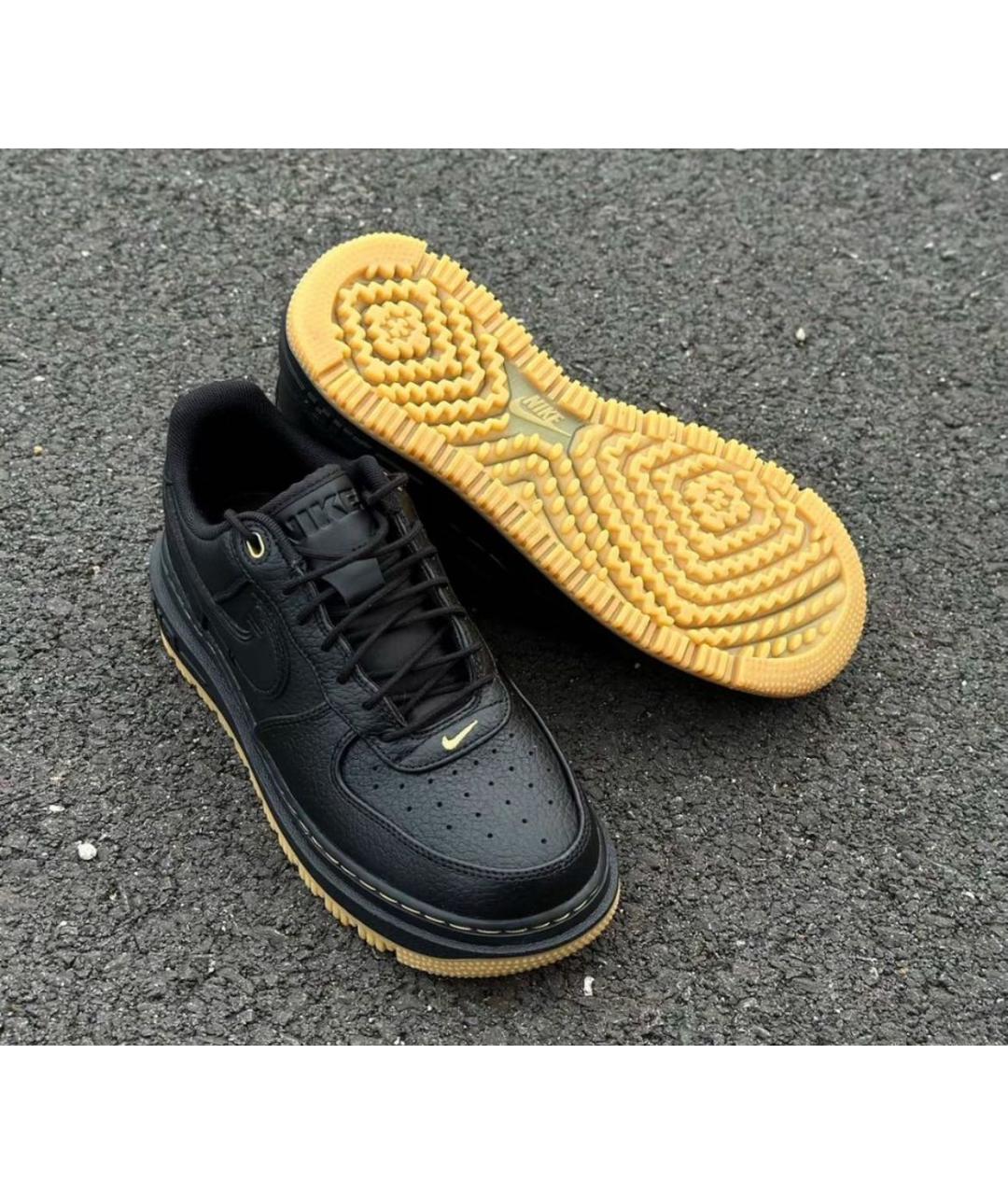 NIKE Черные кожаные низкие кроссовки / кеды, фото 3