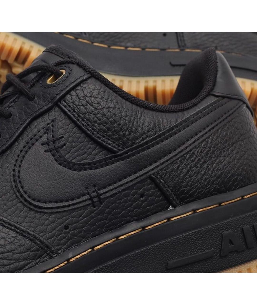 NIKE Черные кожаные низкие кроссовки / кеды, фото 5