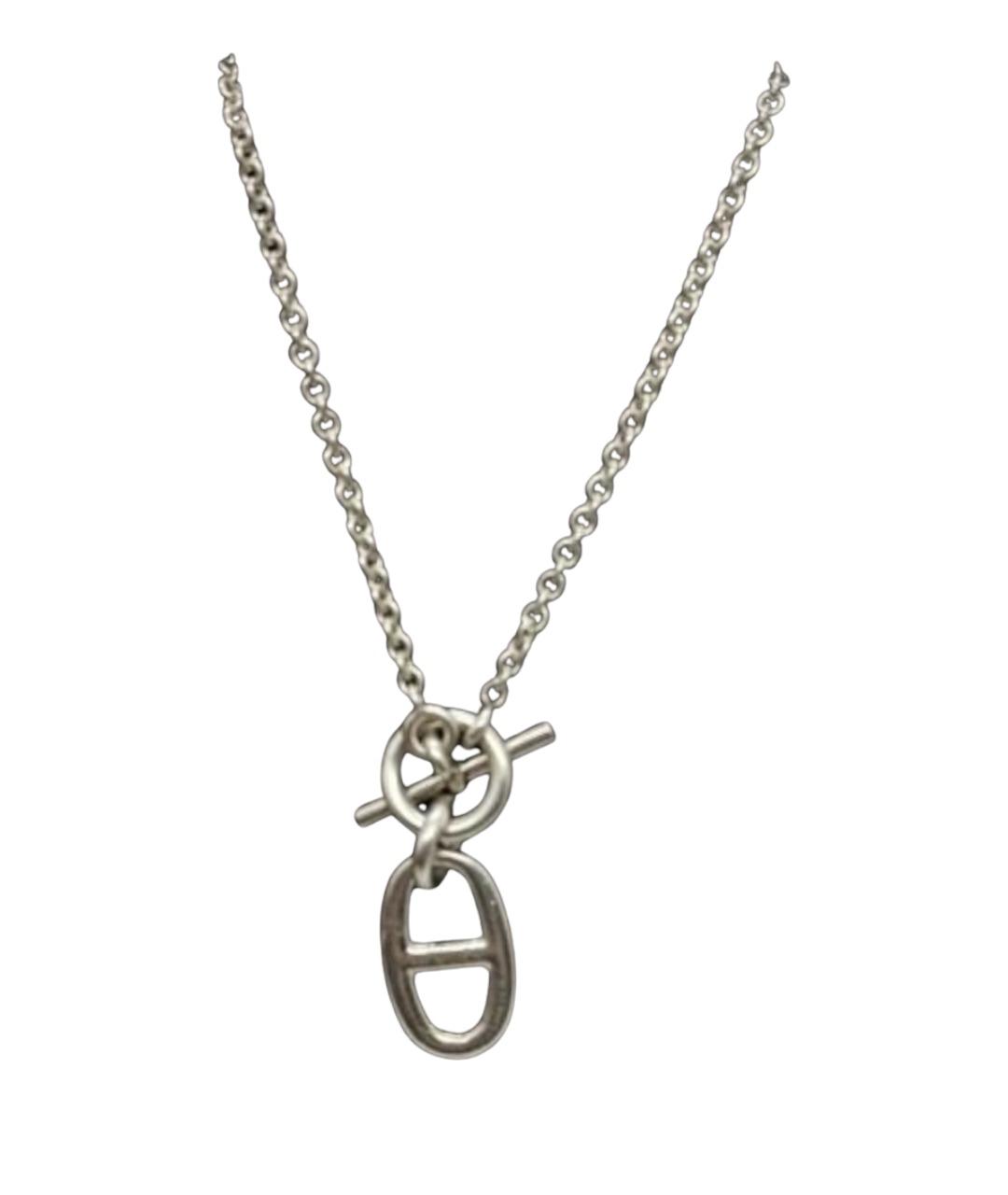 HERMES Серебряное серебряное колье, фото 1