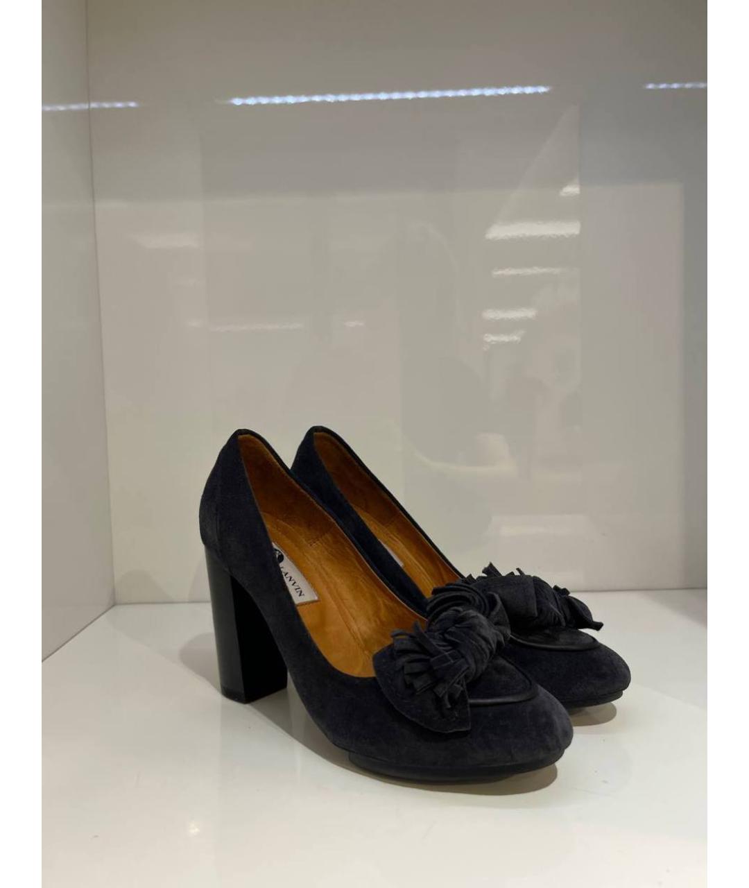 LANVIN Черные замшевые туфли, фото 2