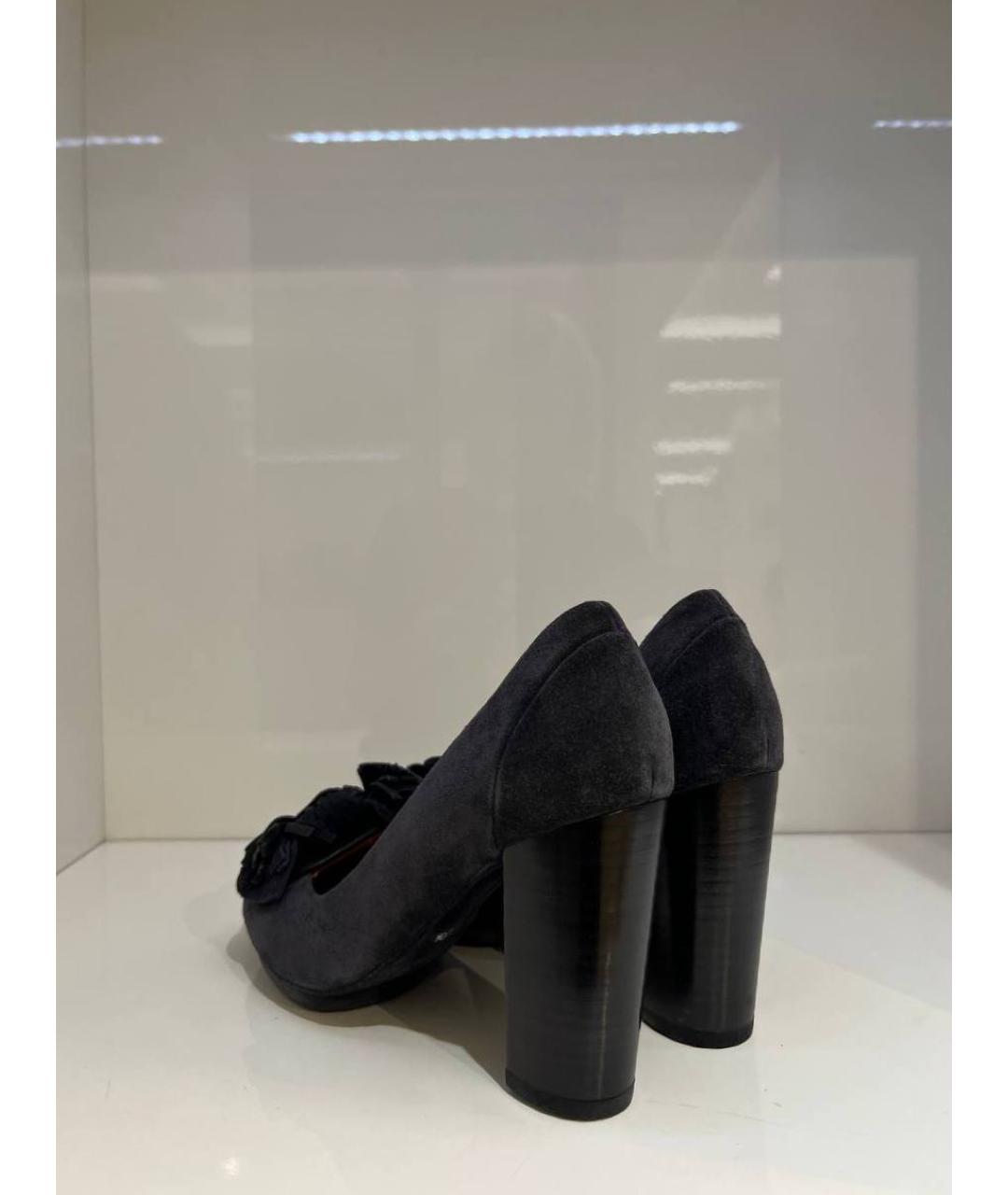 LANVIN Черные замшевые туфли, фото 3