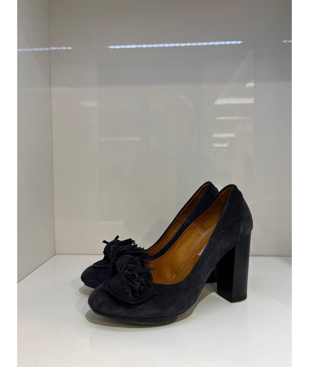 LANVIN Черные замшевые туфли, фото 4