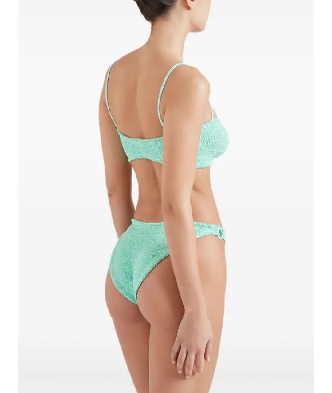 HUNZA G Салатовый полиамидовый купальник, фото 2