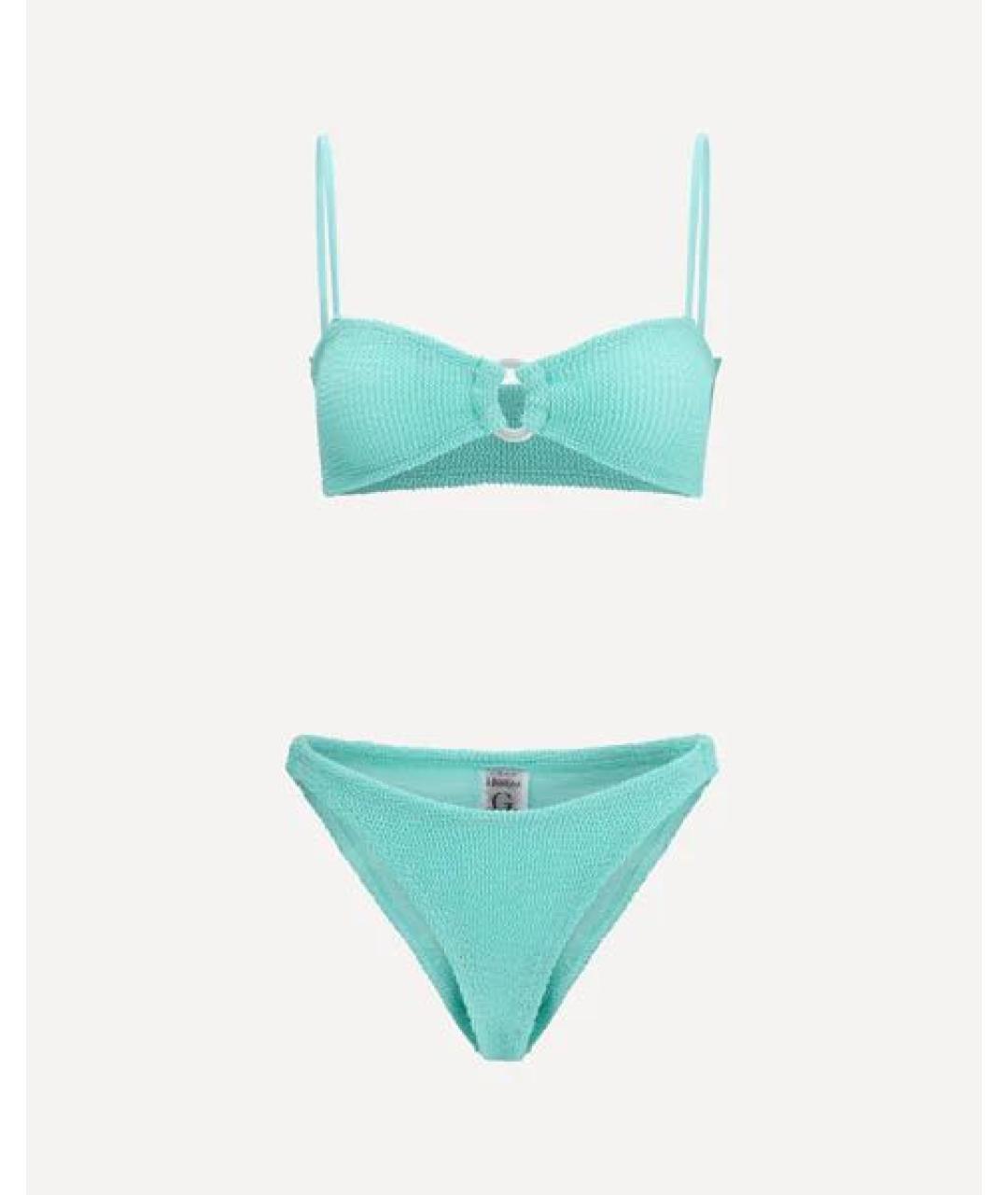 HUNZA G Салатовый полиамидовый купальник, фото 8