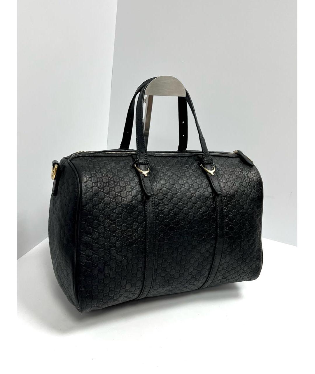 GUCCI Черная кожаная сумка с короткими ручками, фото 3