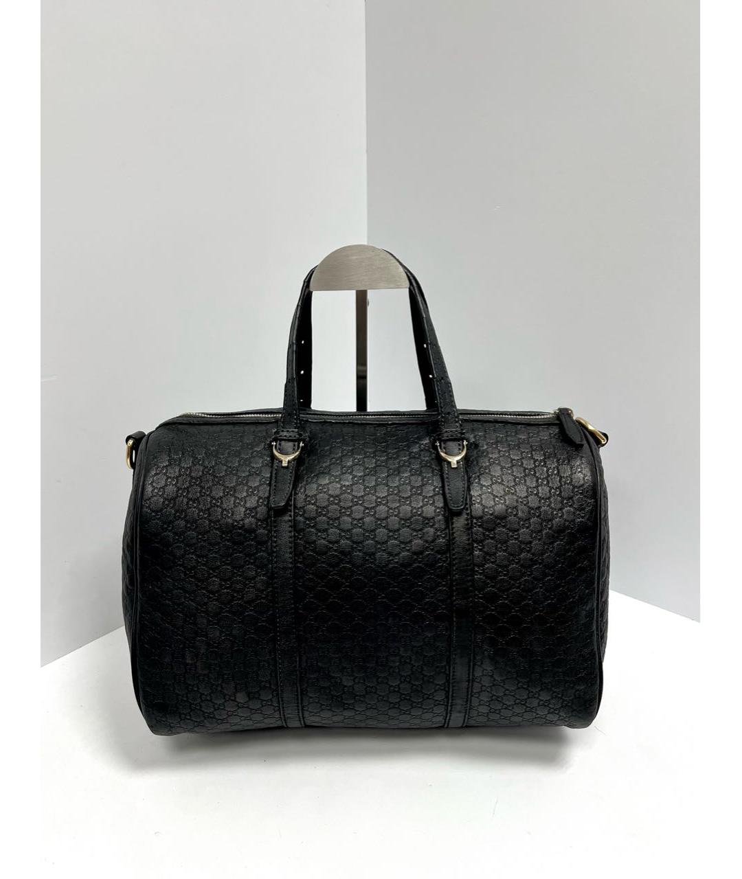 GUCCI Черная кожаная сумка с короткими ручками, фото 5