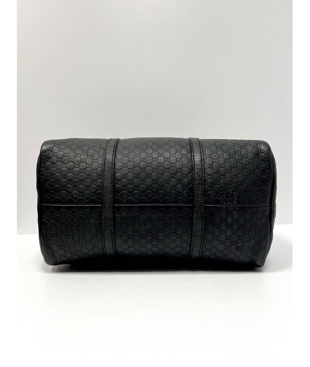 GUCCI Черная кожаная сумка с короткими ручками, фото 4