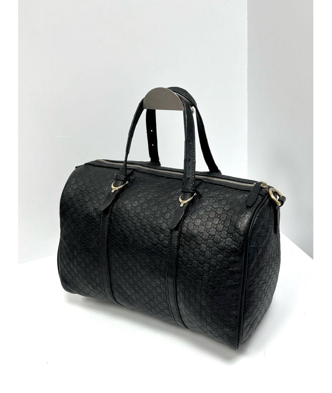 GUCCI Черная кожаная сумка с короткими ручками, фото 2