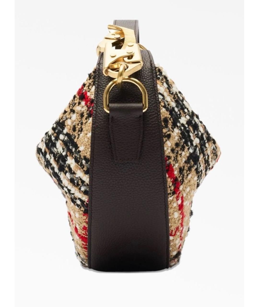 BURBERRY Бежевая твидовая сумка с короткими ручками, фото 5