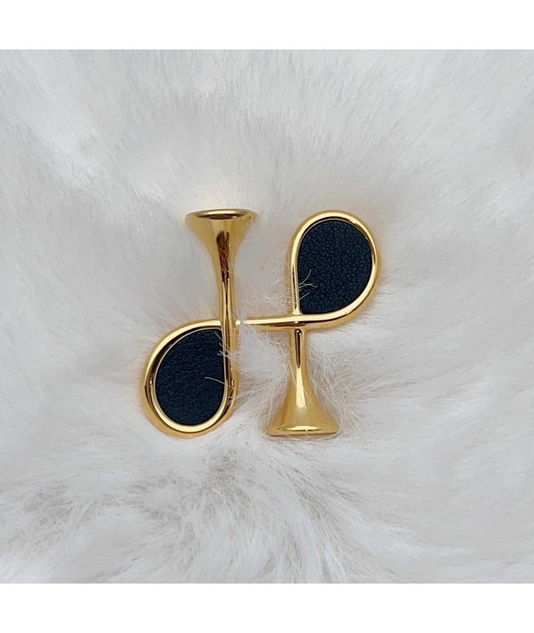 HERMES Золотые металлические серьги, фото 4