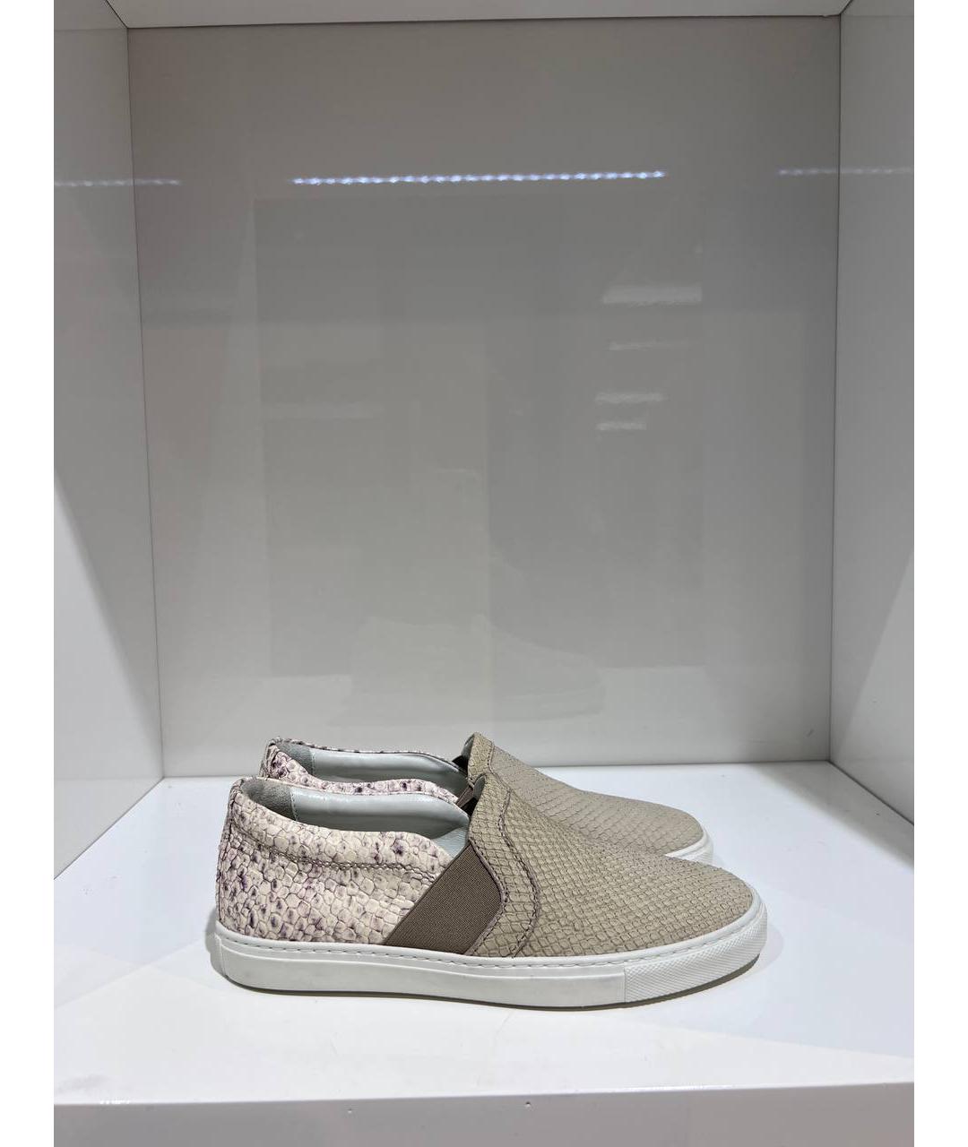 LANVIN Бежевые кожаные эспадрильи, фото 4