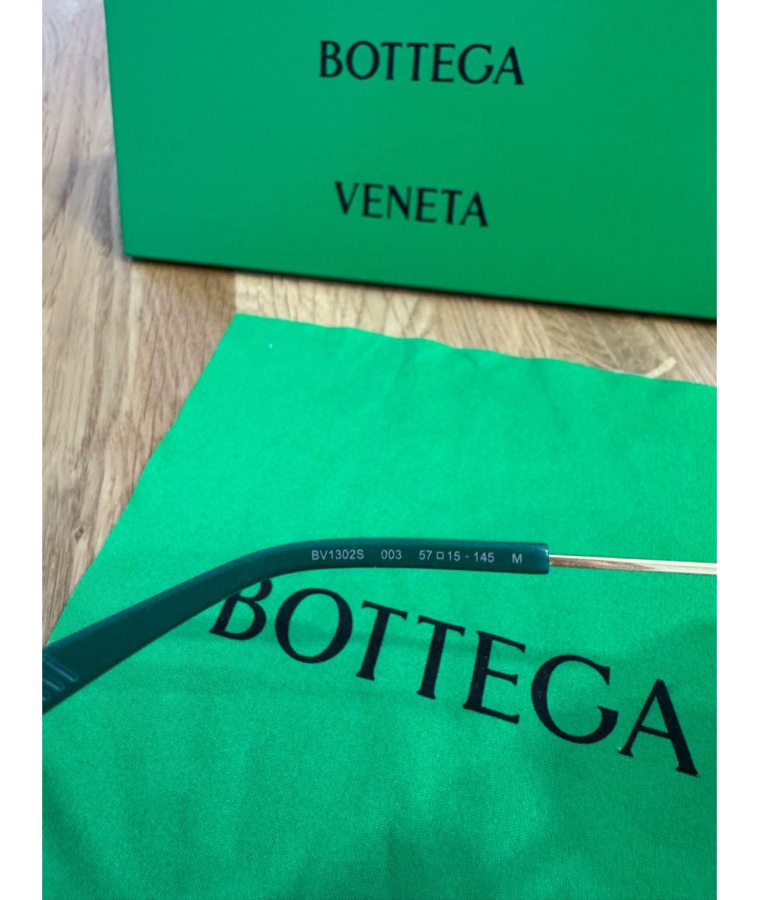 BOTTEGA VENETA Коричневые металлические солнцезащитные очки, фото 6