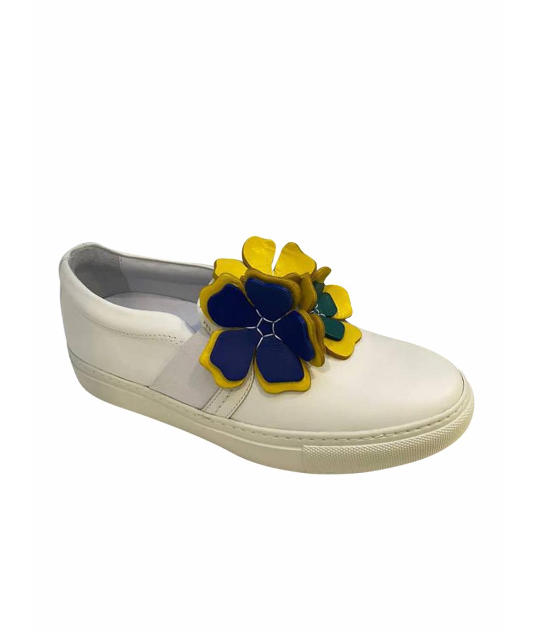 LANVIN Белые кожаные лоферы, фото 1