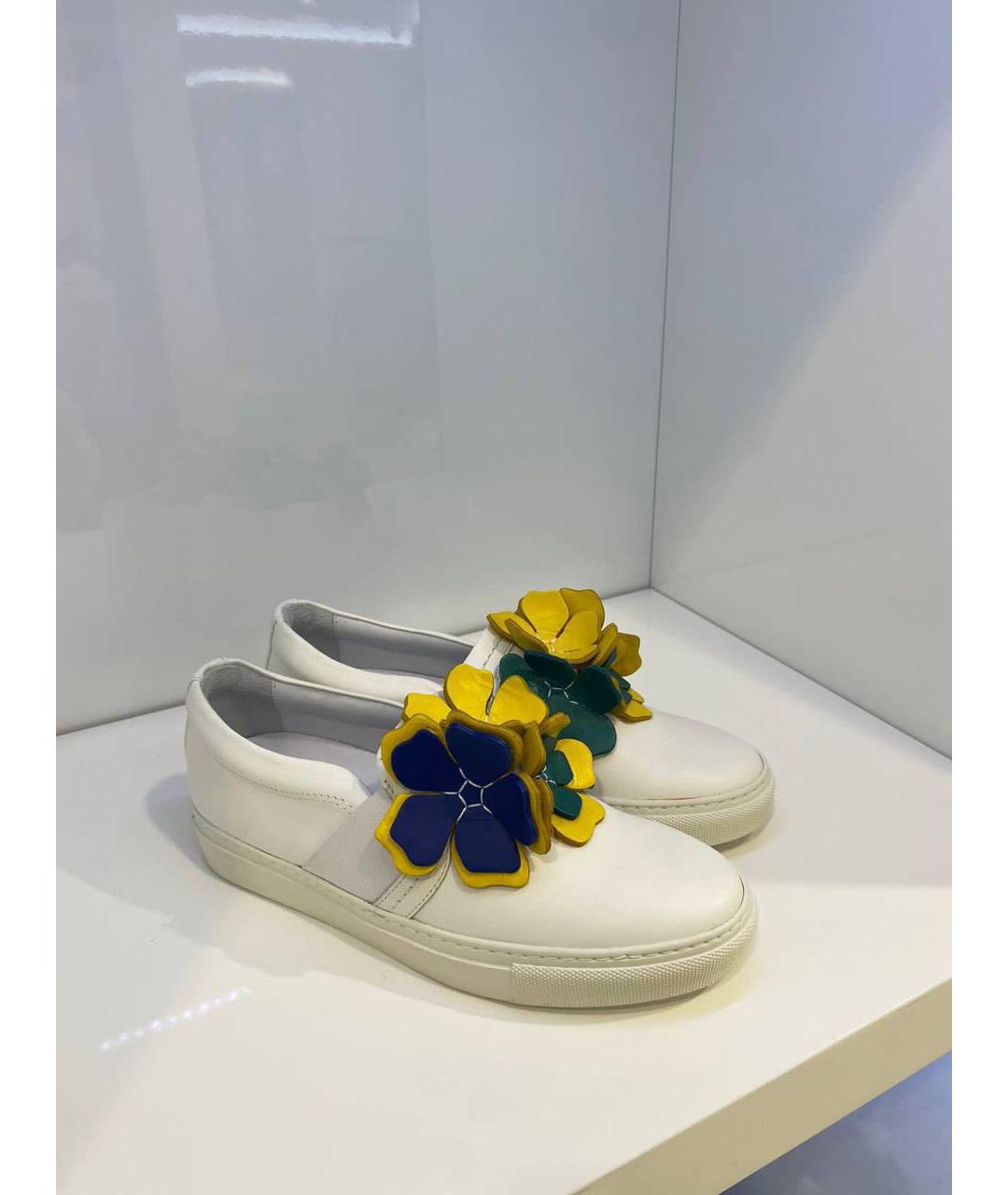 LANVIN Белые кожаные лоферы, фото 4