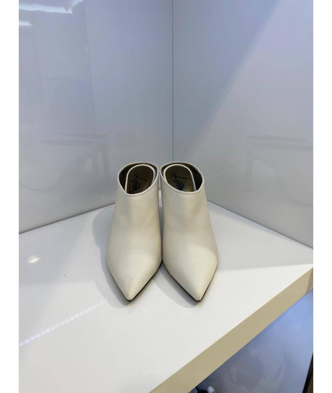 LANVIN Белые кожаные туфли, фото 2