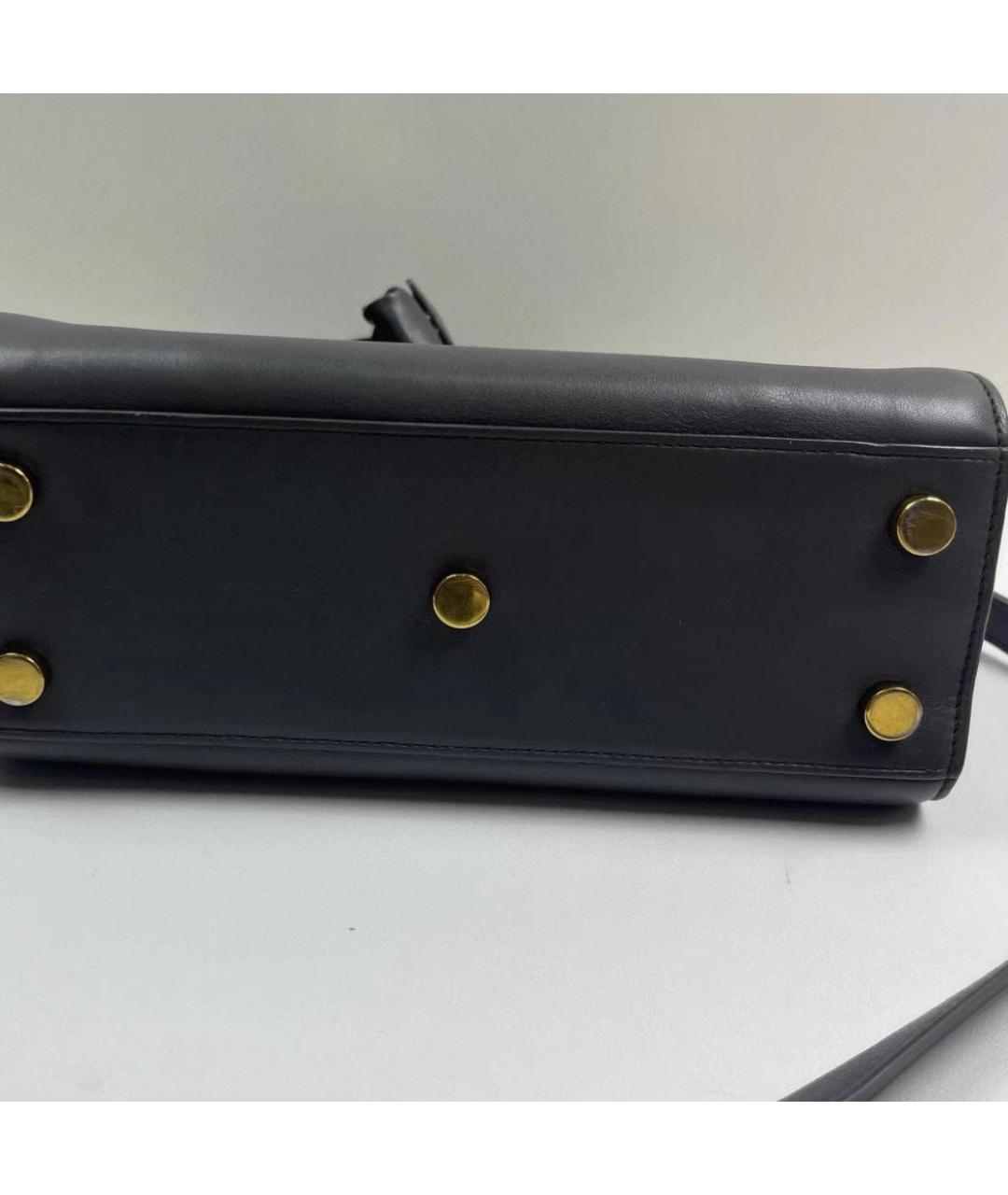 SAINT LAURENT Черная кожаная сумка через плечо, фото 4