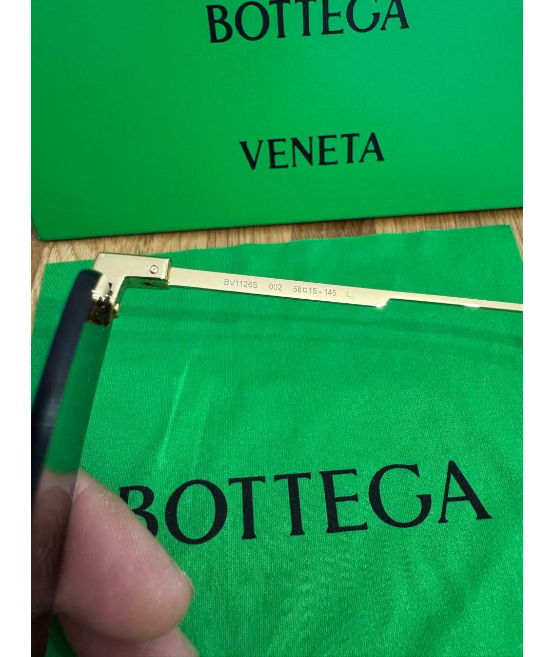 BOTTEGA VENETA Коричневые металлические солнцезащитные очки, фото 5