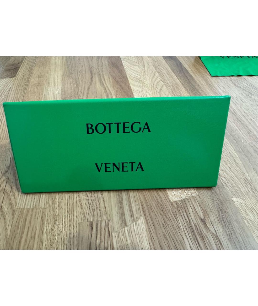 BOTTEGA VENETA Коричневые металлические солнцезащитные очки, фото 4
