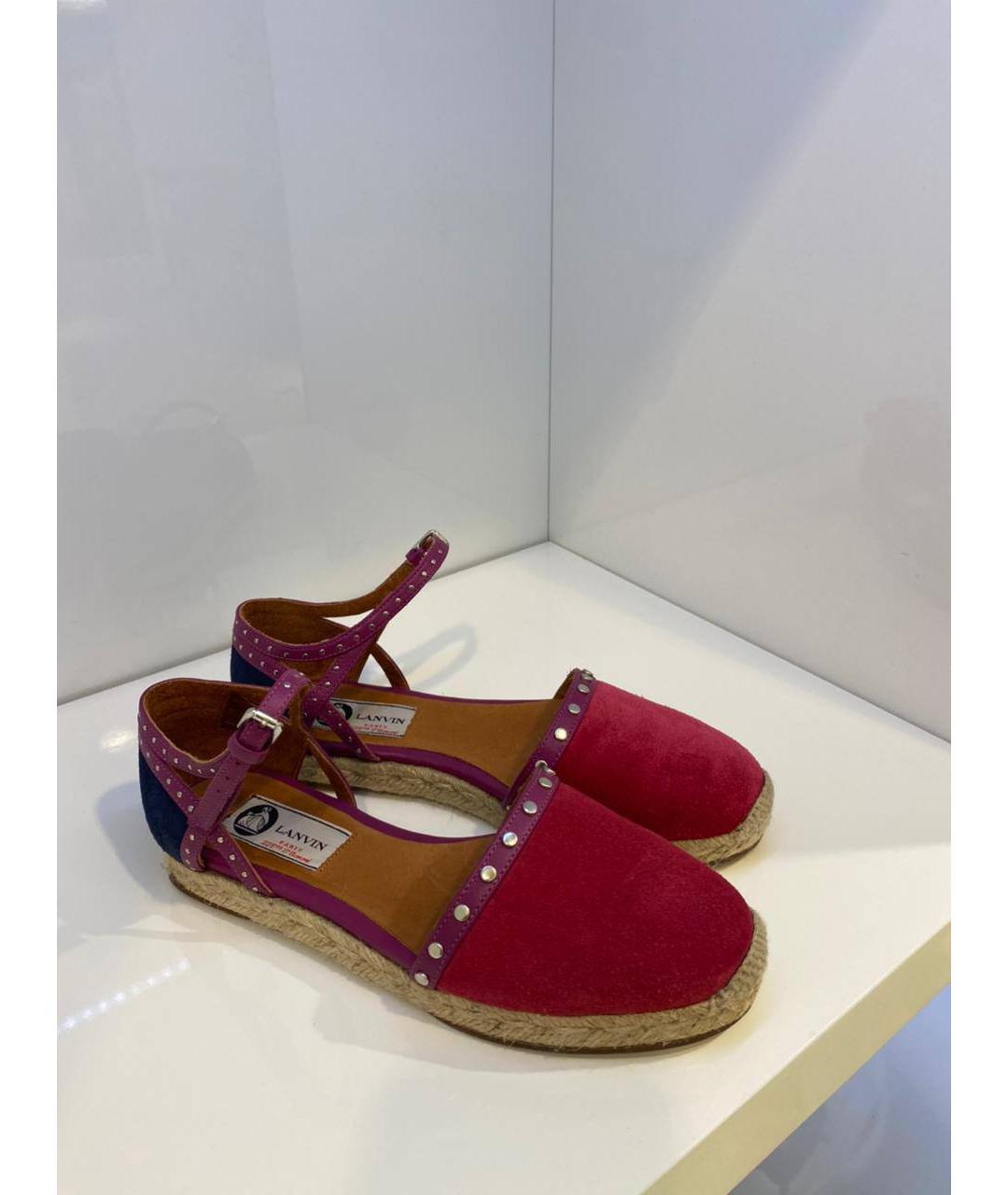 LANVIN Красные замшевые эспадрильи, фото 4