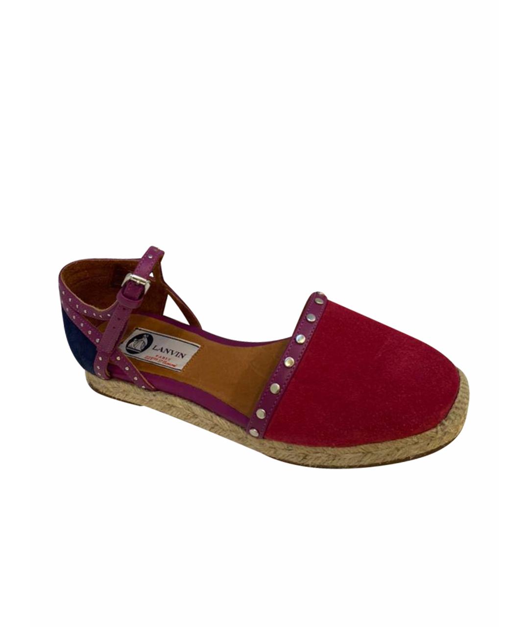 LANVIN Красные замшевые эспадрильи, фото 1