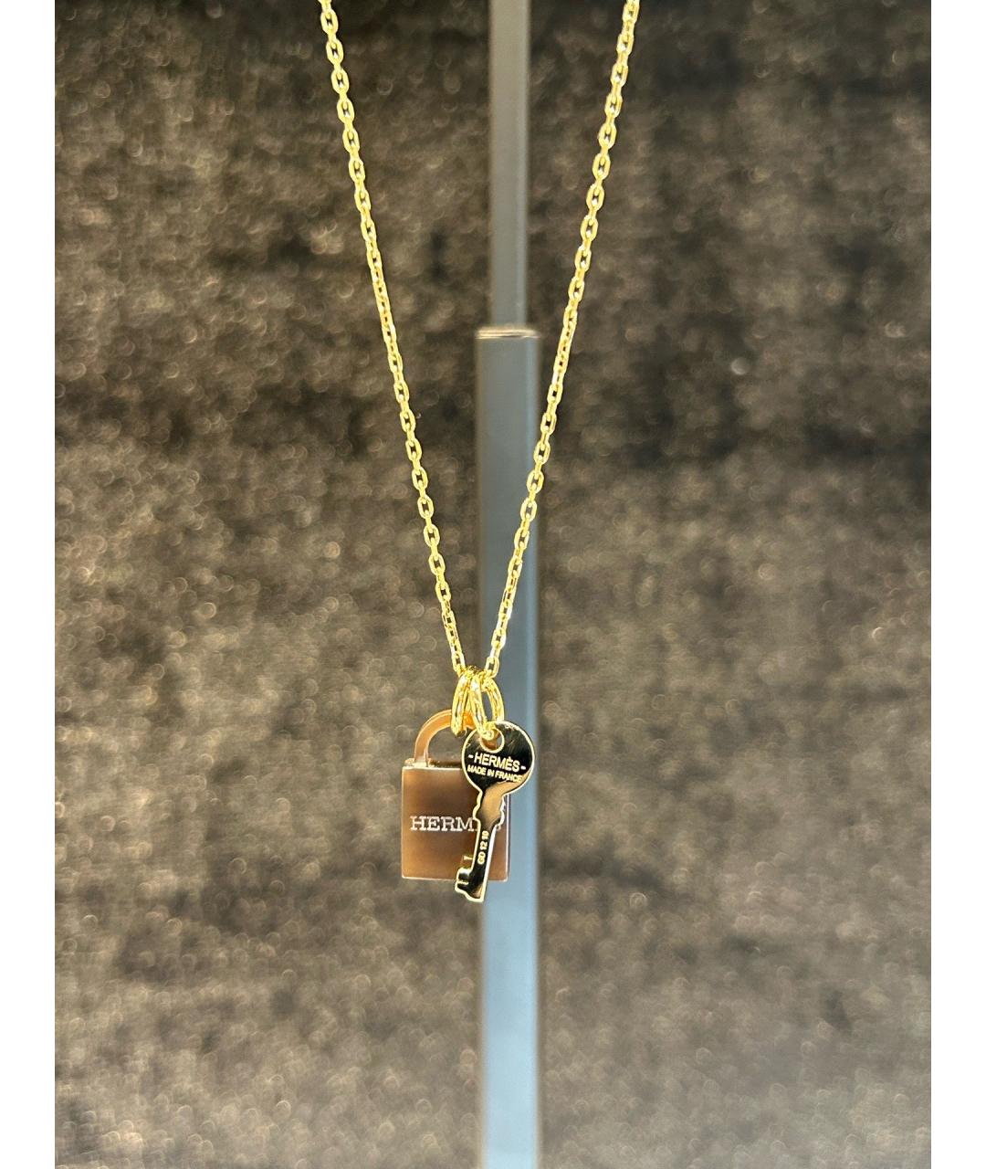 HERMES Золотая подвеска, фото 3