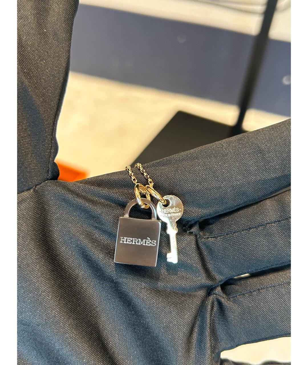HERMES Золотая подвеска, фото 4