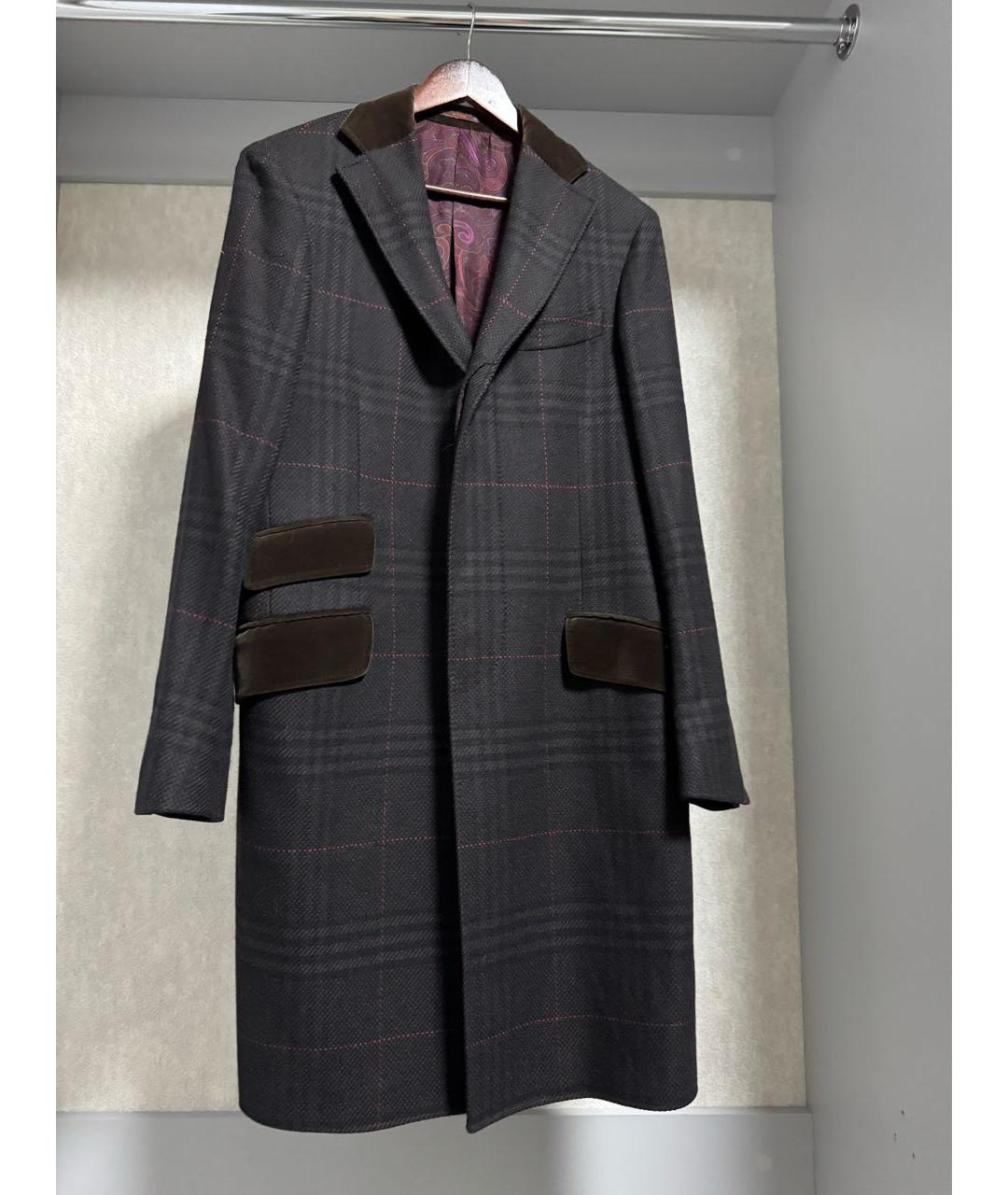 ETRO Коричневое кашемировое пальто, фото 9